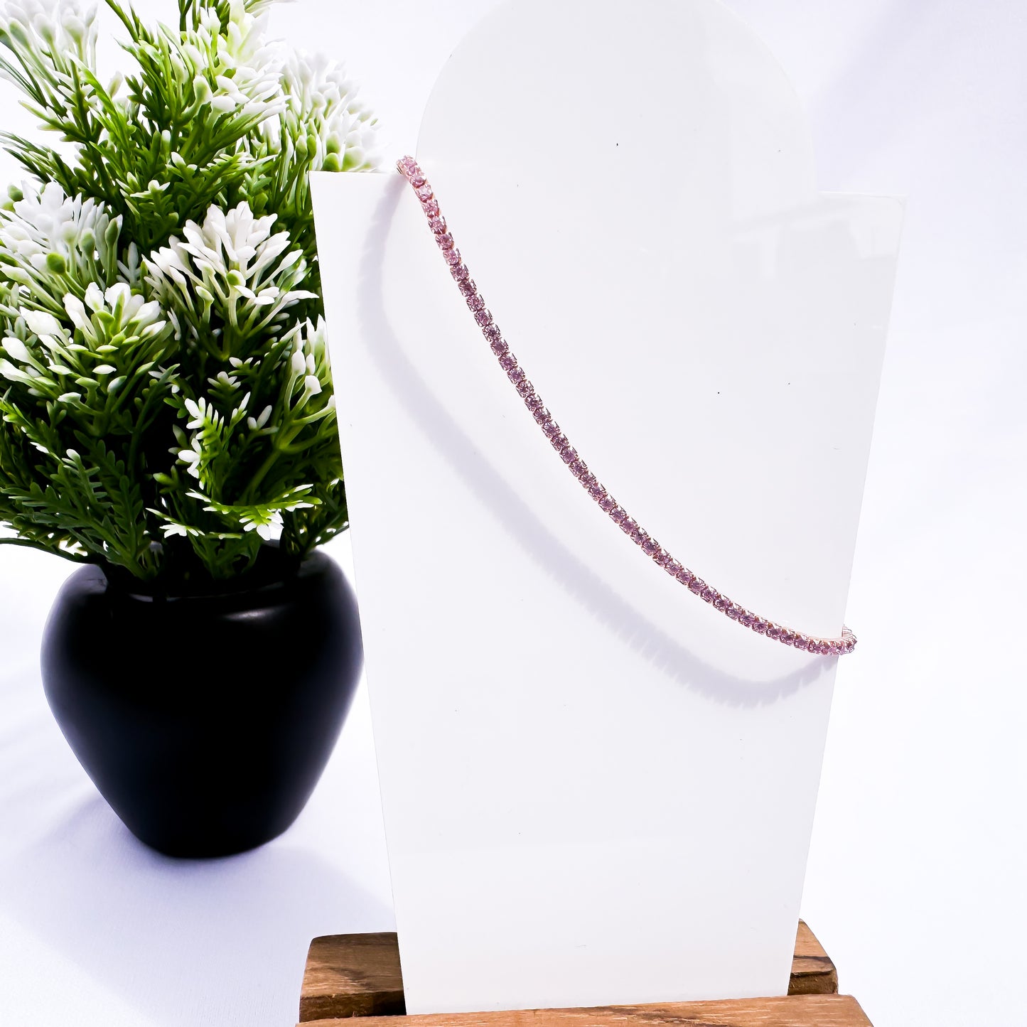 Pink Tennis Bracelet