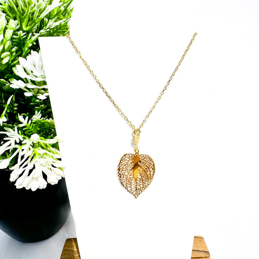 Leaf Gold-plated Necklace