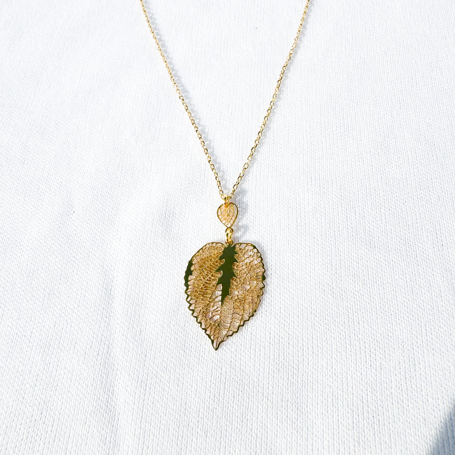 Leaf Gold-plated Necklace