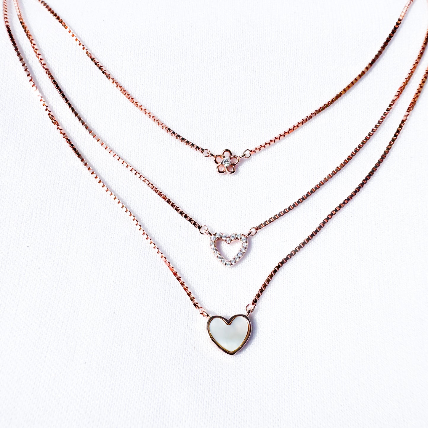 Heart Charm Layered Necklace