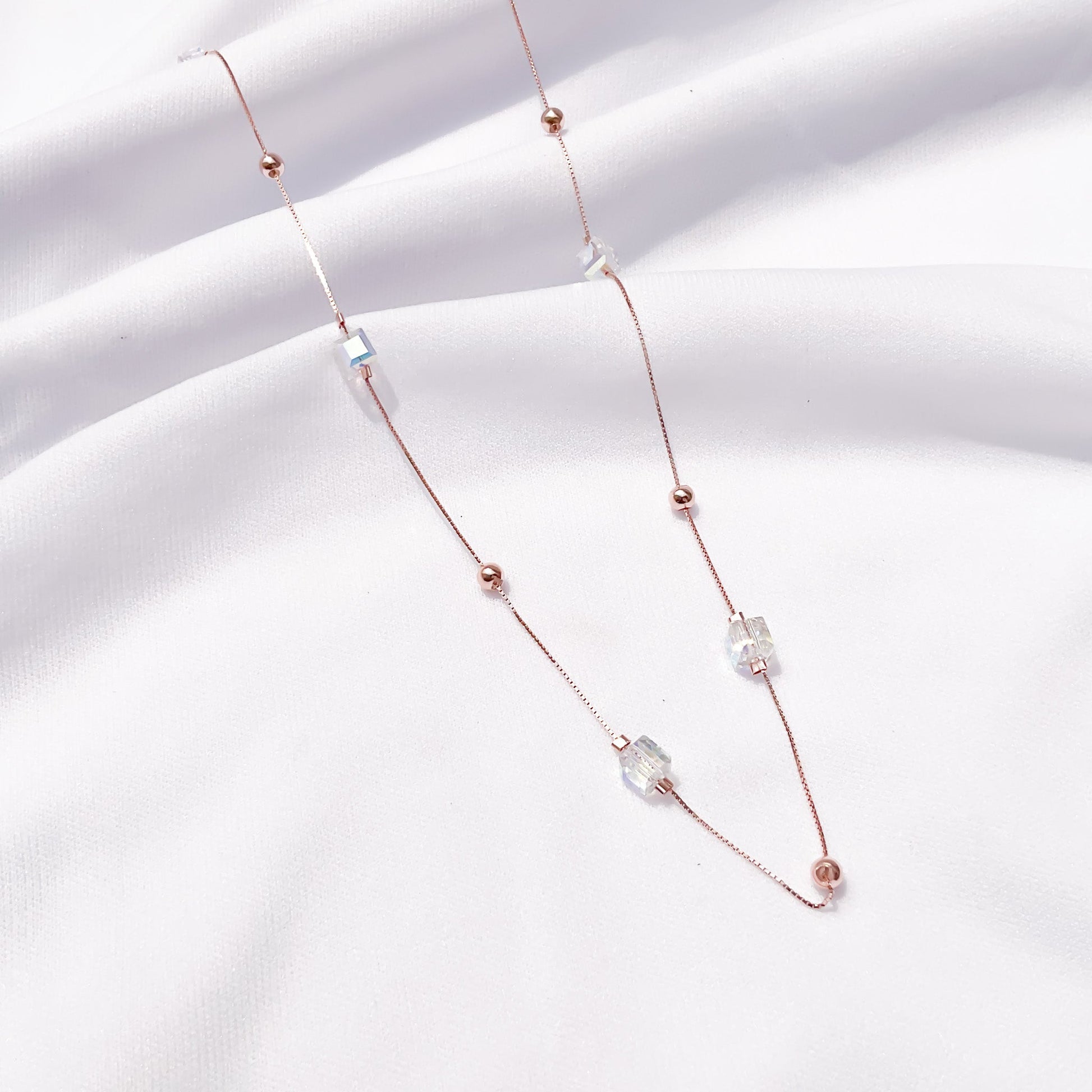 Rose Gold Crystal Beads Chain - Sparklet