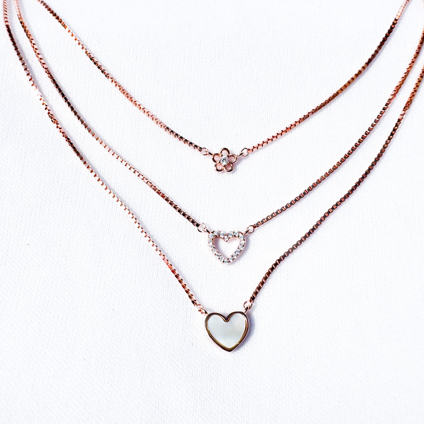 Heart Charm Layered Necklace