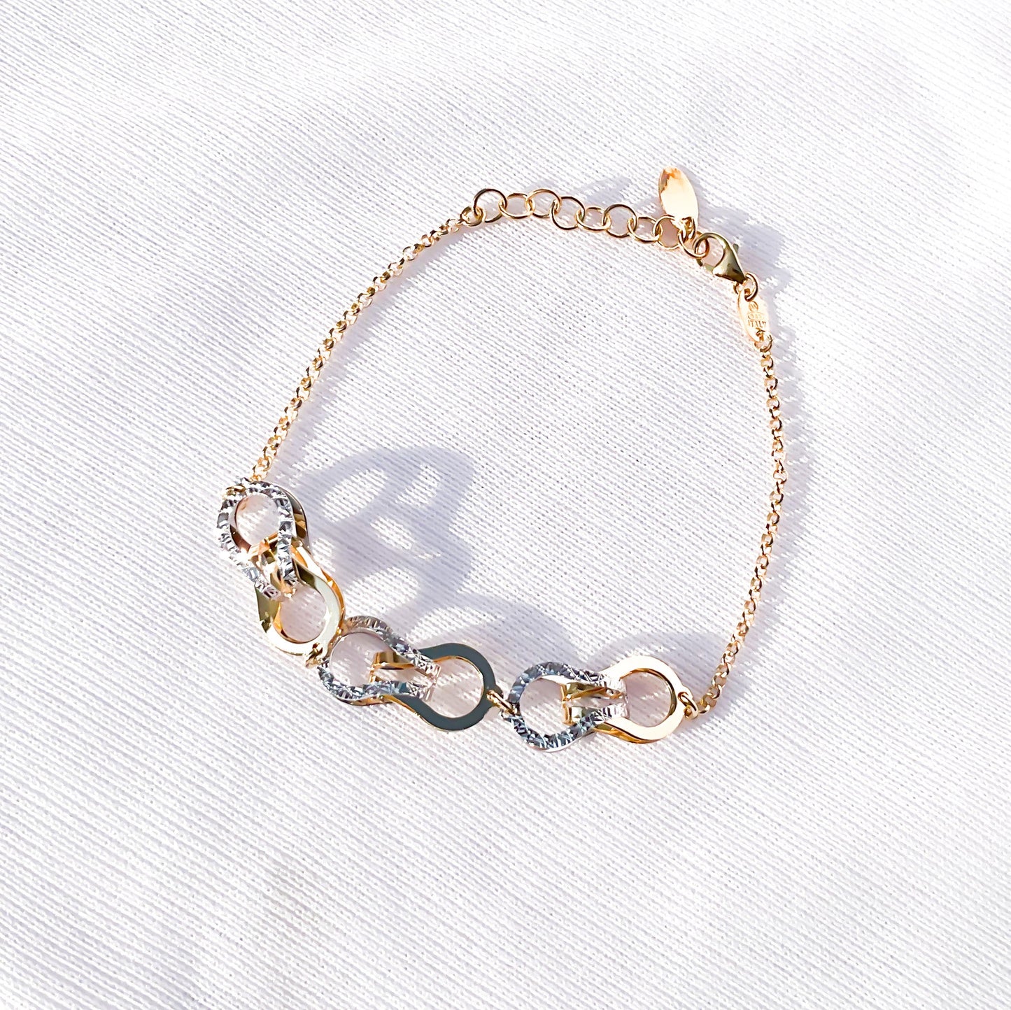 Gold Dual Tone Italian Bracelet - Sparklet