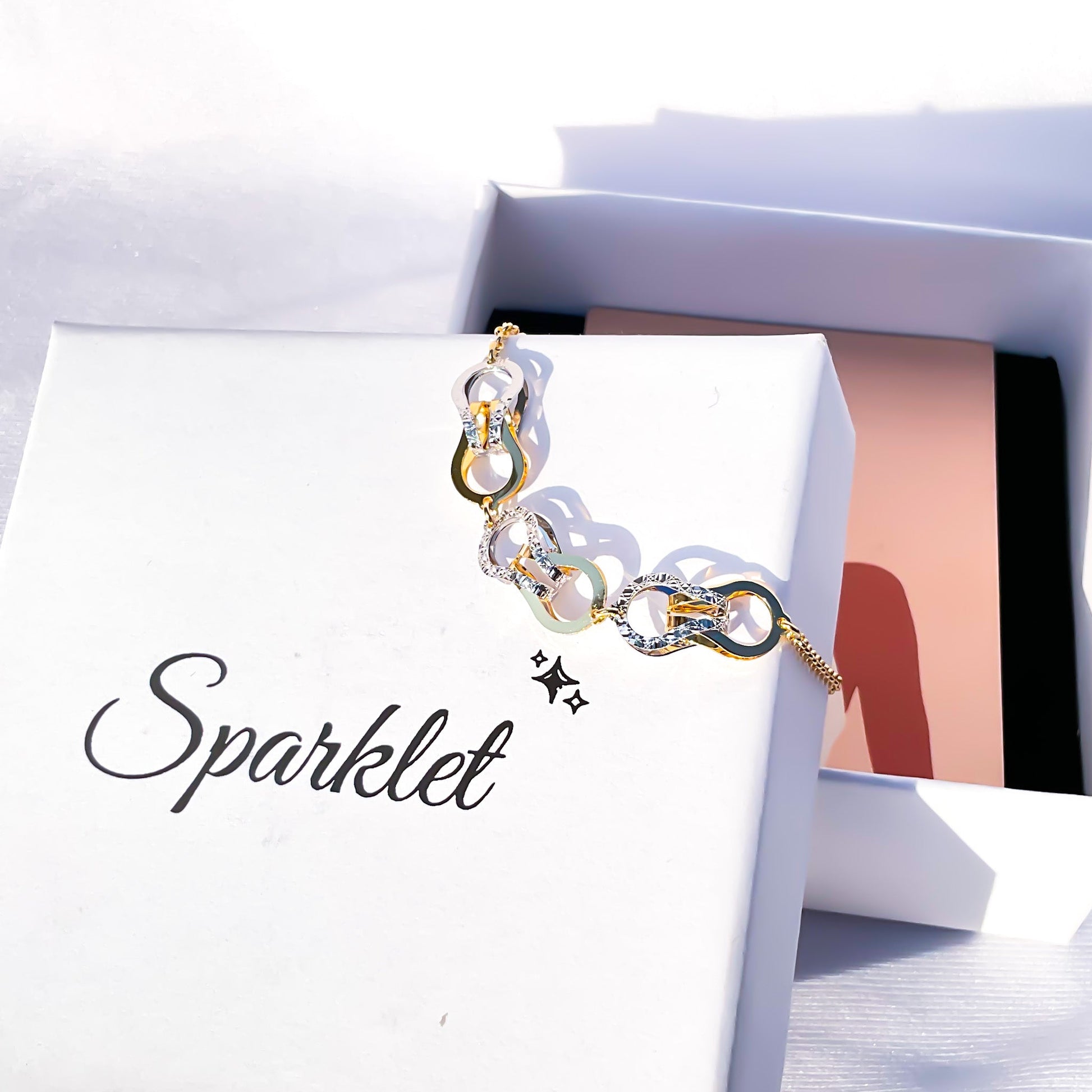 Gold Dual Tone Italian Bracelet - Sparklet