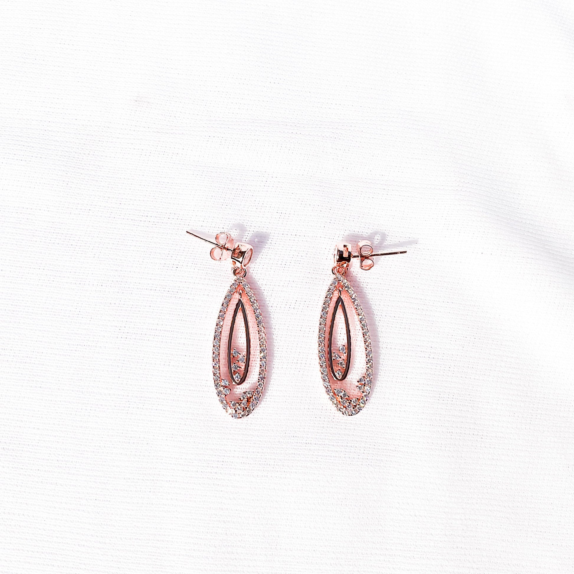 Rose Gold Blossom Earings - Sparklet