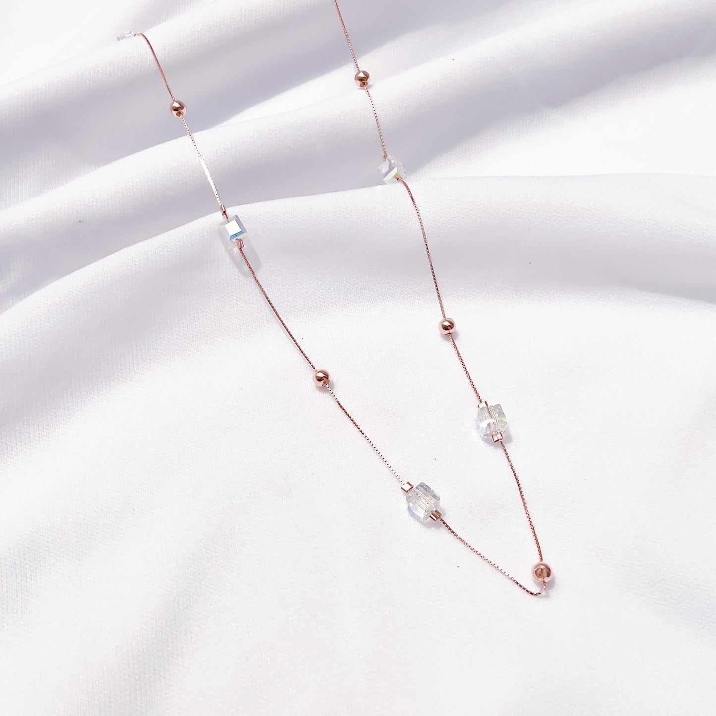 Rose Gold Crystal Beads Chain - Sparklet