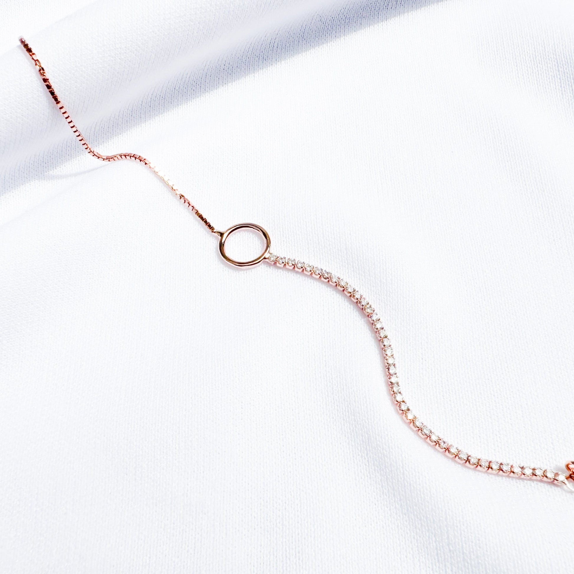 Rose Gold Dazzling Halo Bracelet - Sparklet