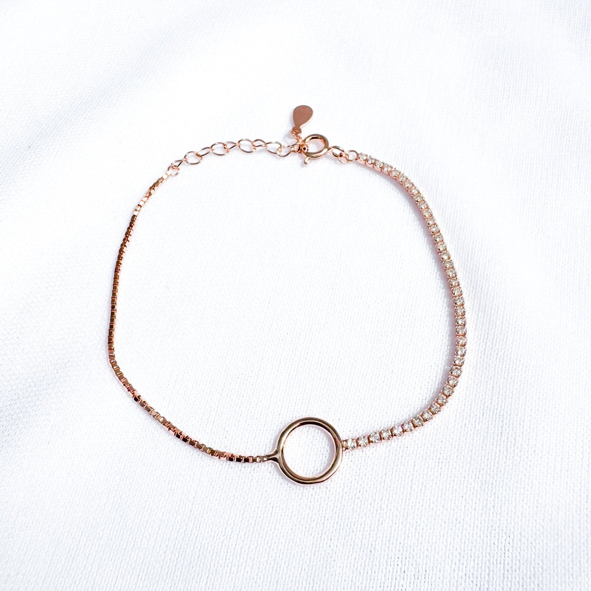 Rose Gold Dazzling Halo Bracelet - Sparklet