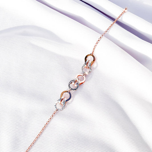 Rose Gold Dual Tone Italian Bracelet - Sparklet