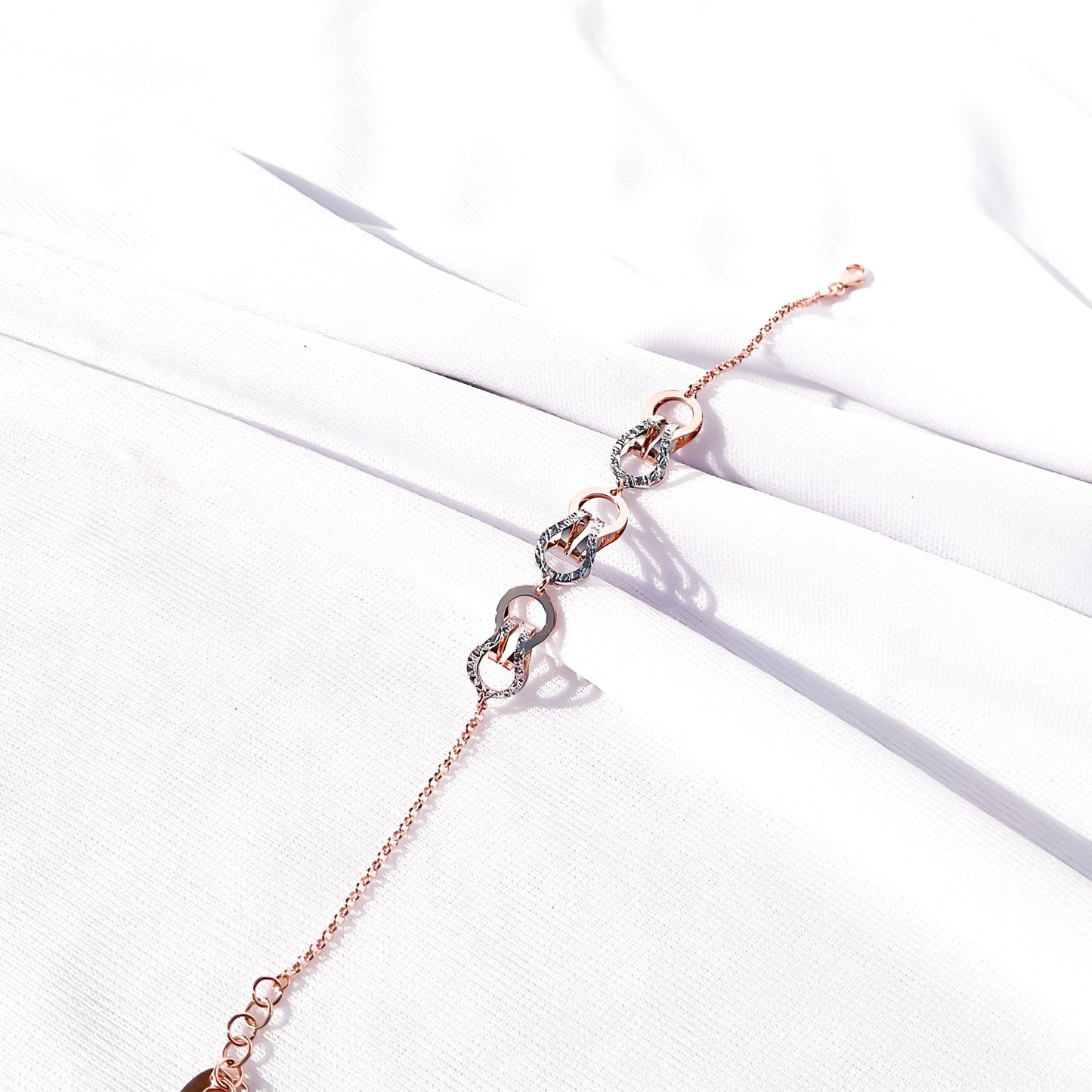 Rose Gold Dual Tone Italian Bracelet - Sparklet