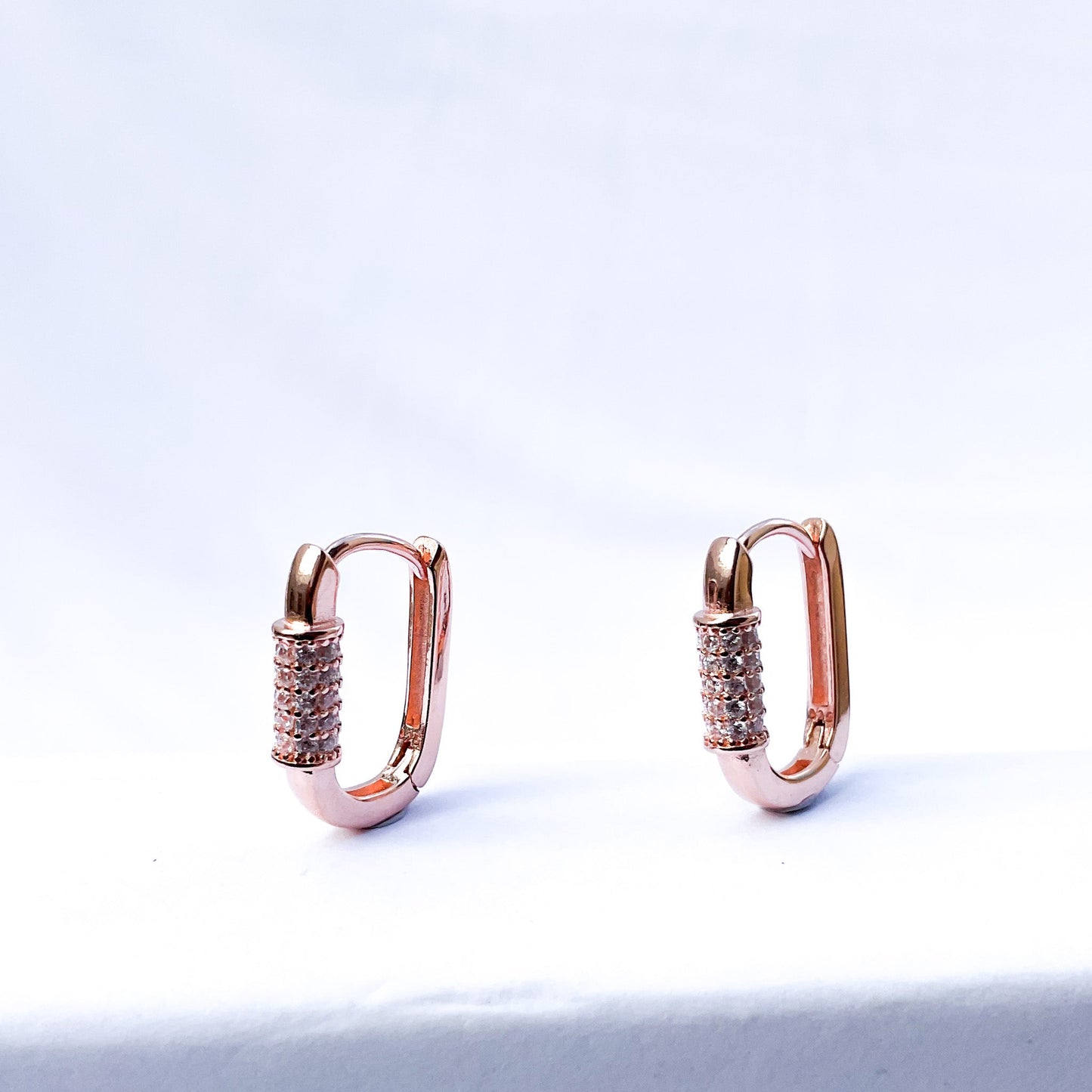 Rose Gold Hoop Earring - Sparklet