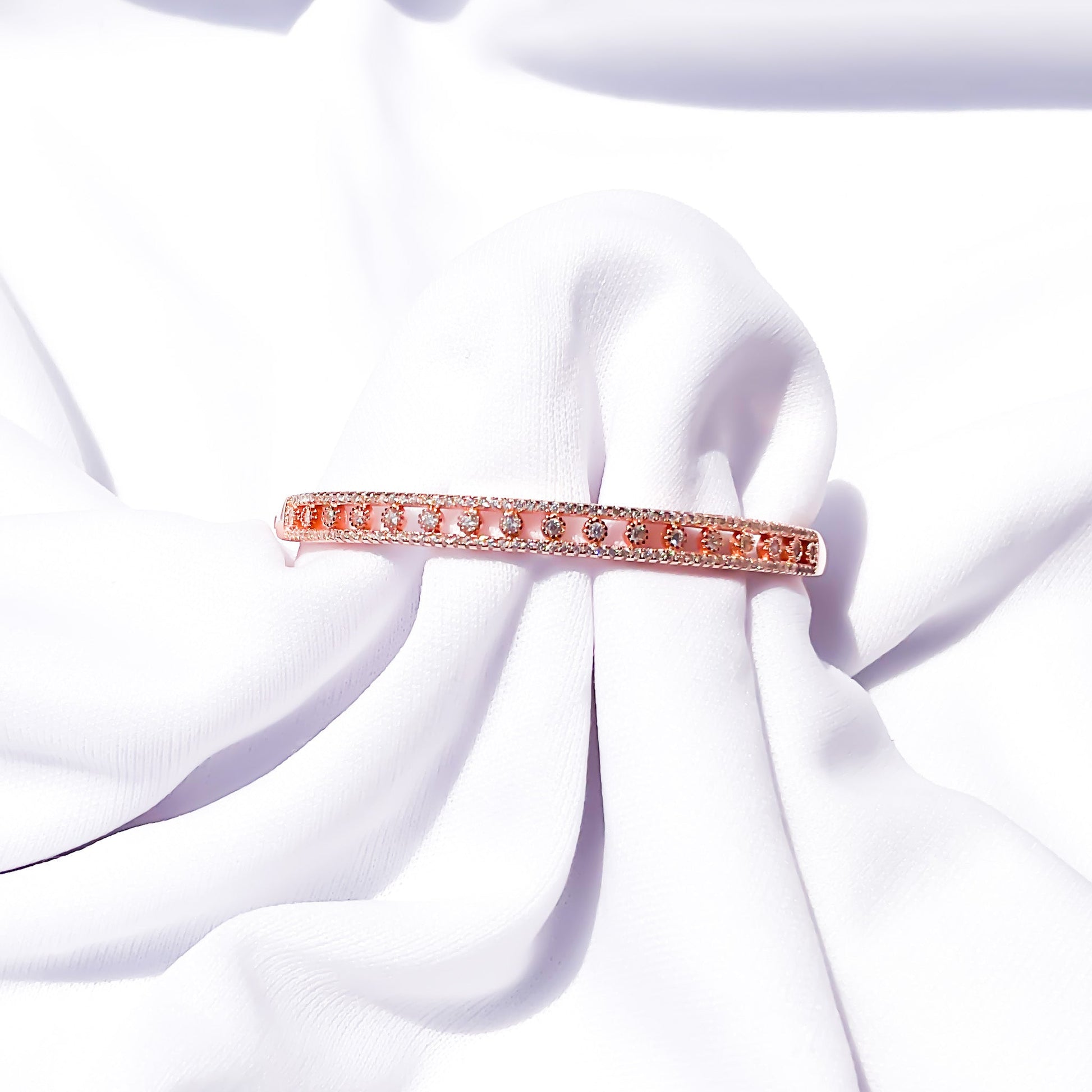 Rose Gold Radient Diamond Bracelet - Sparklet